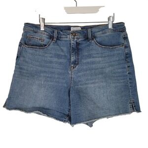Jessica Simpson Denim Shorts High Rise Cut Off Frayed‎ Hem Blue Size 10